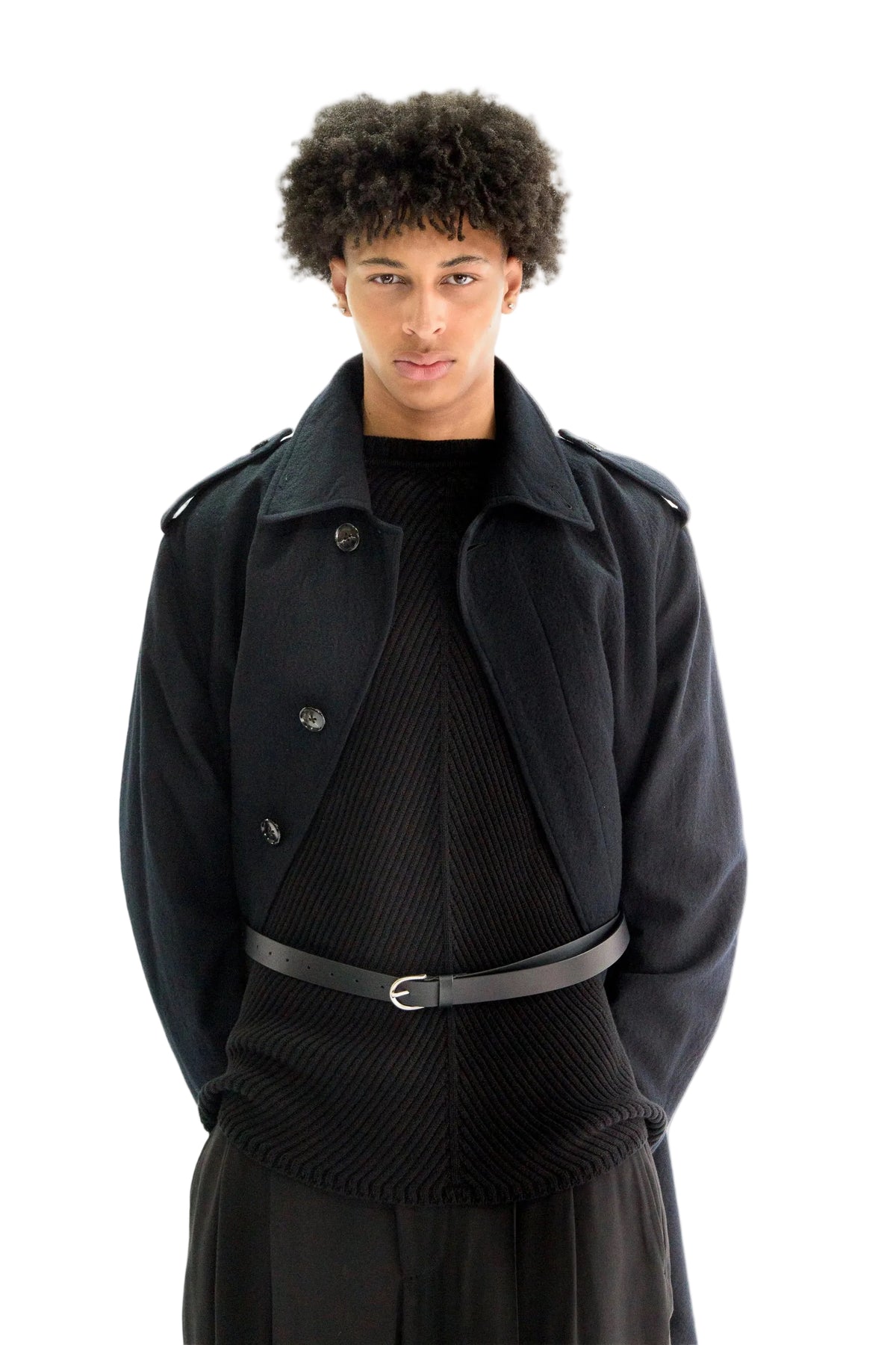 Wilmer Car Coat with Leather Belt