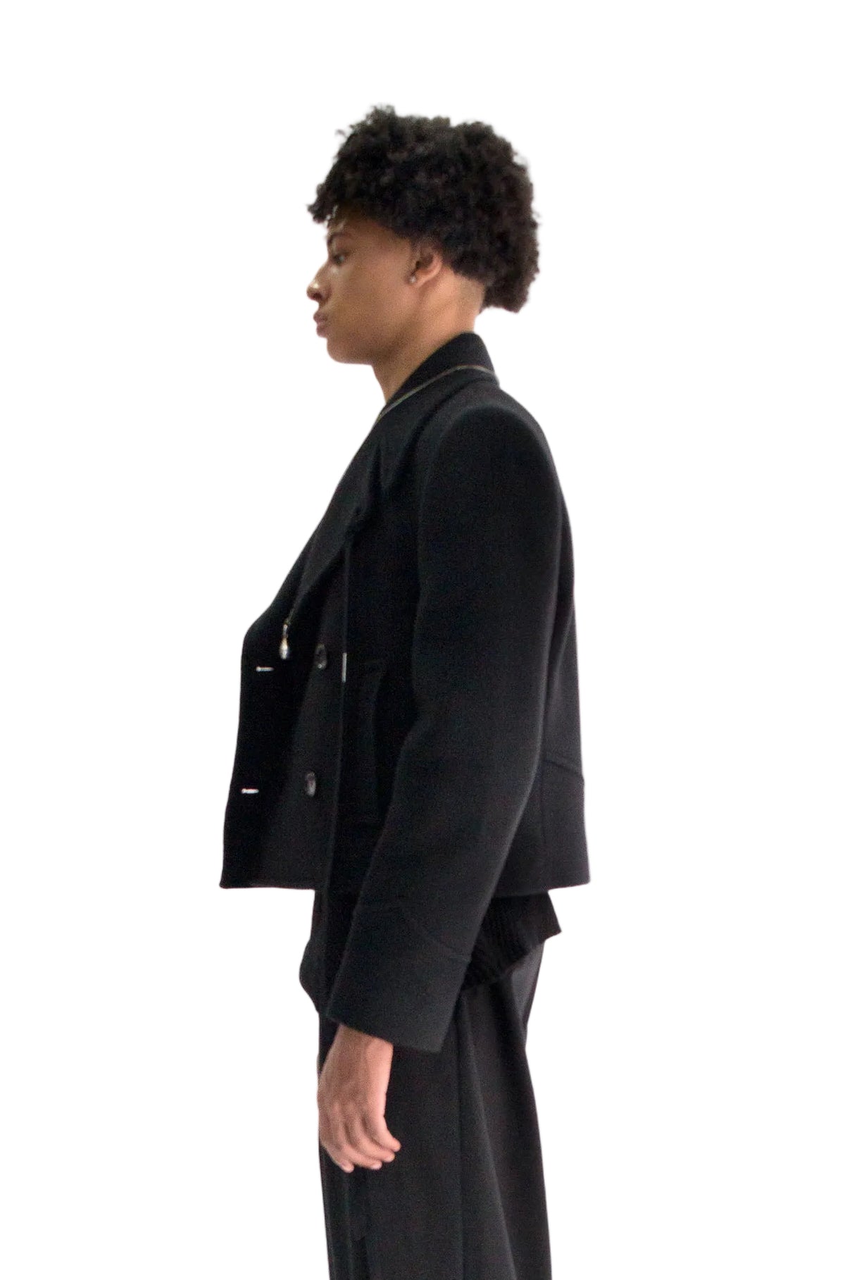 Dalmar Double-Breasted Short Caban