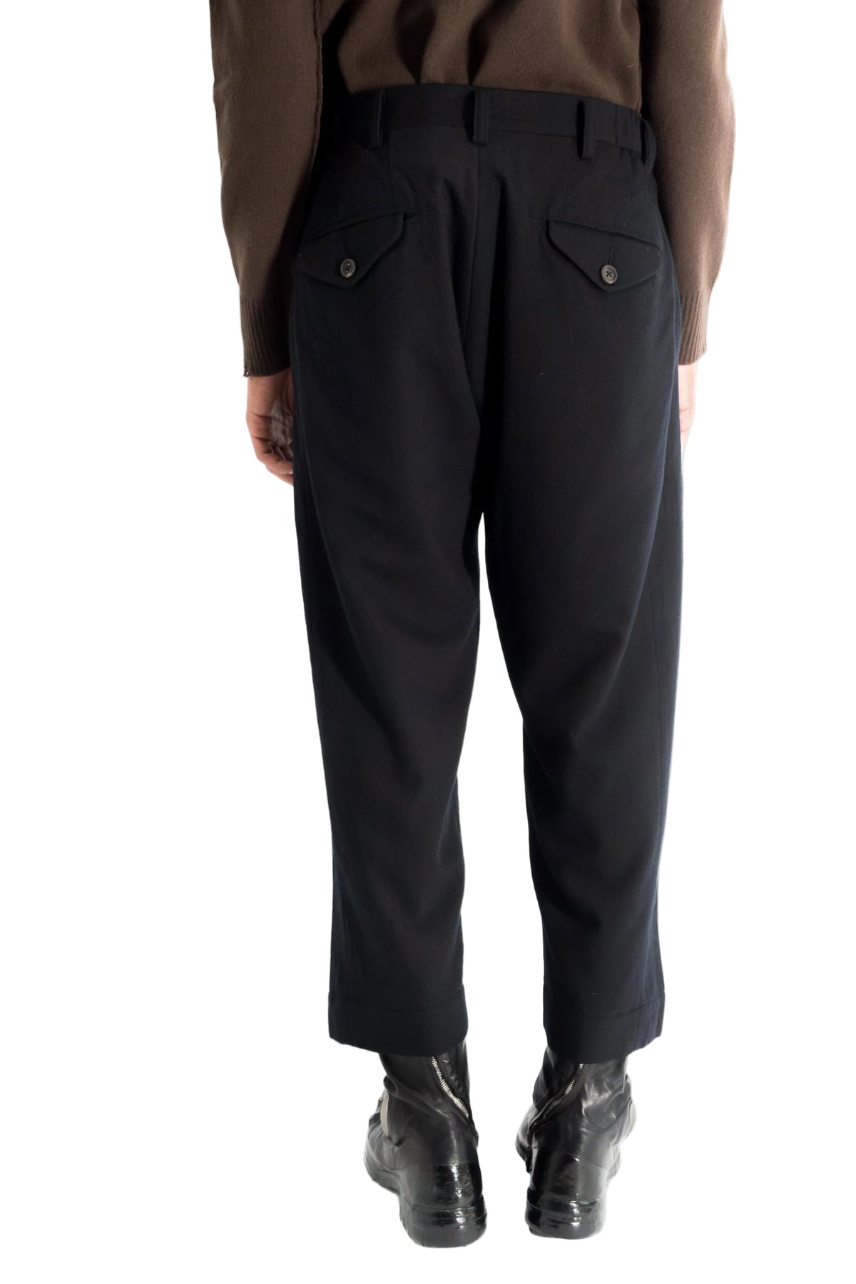 Drop-Crotch Tapered Trousers