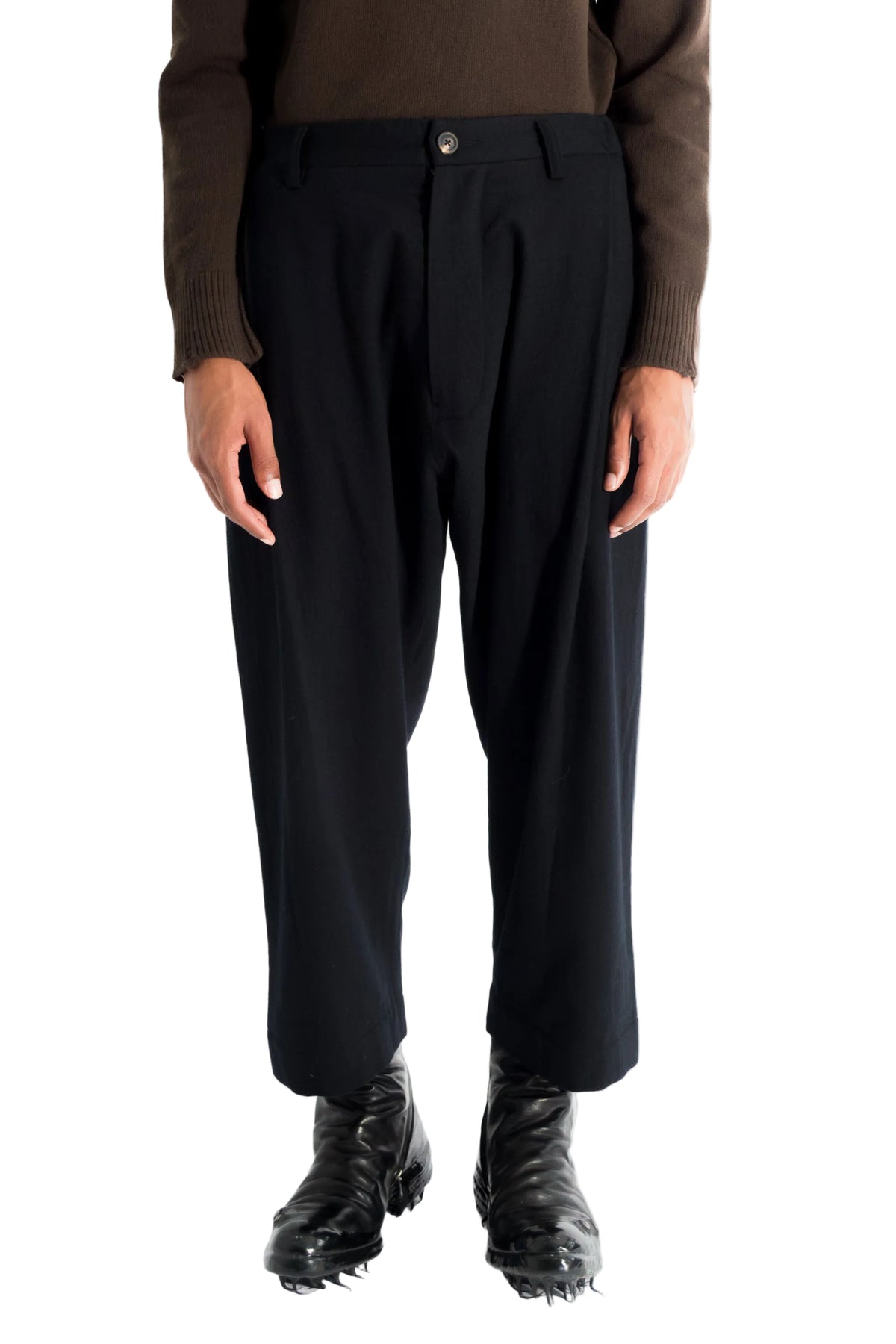 Drop-Crotch Tapered Trousers