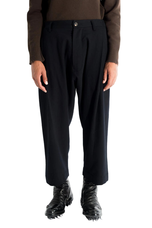 Drop-Crotch Tapered Trousers