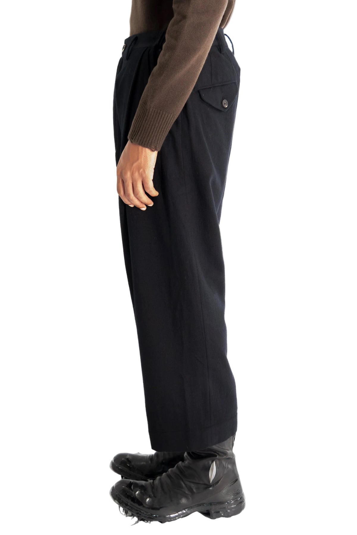 Drop-Crotch Tapered Trousers