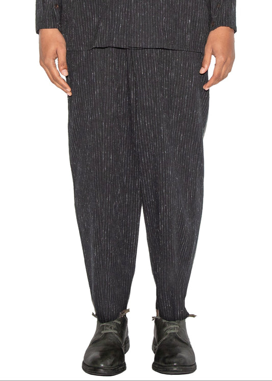 Slim-Fit Hand Woven Yarn Dyed Trousers