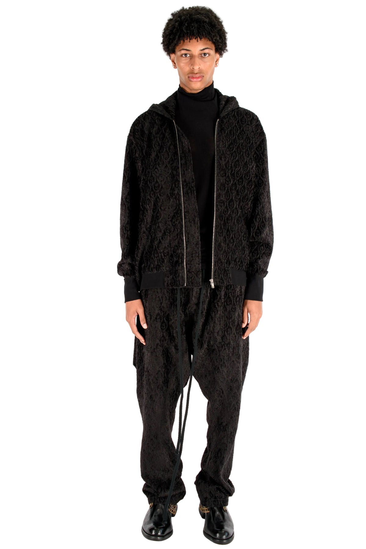 Jacquard Drape Trousers