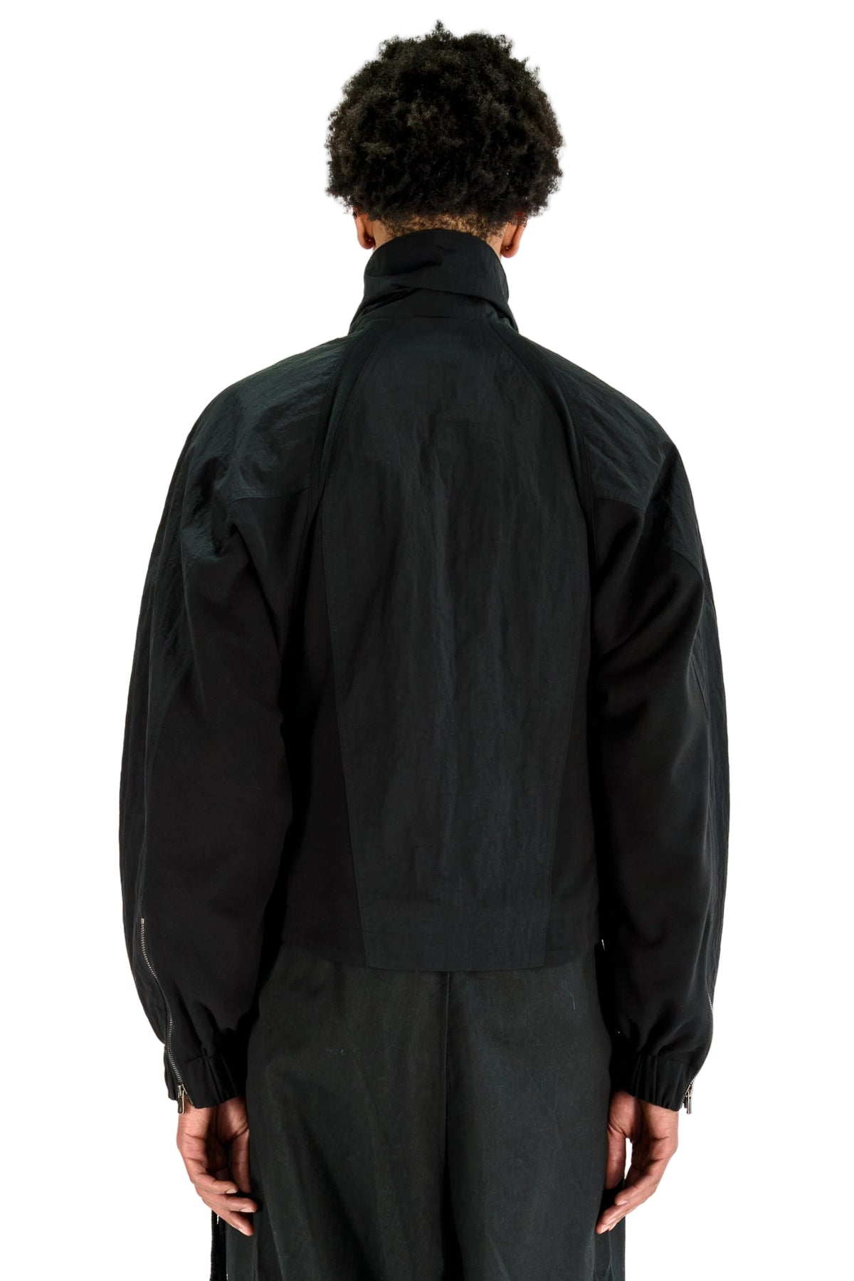 High Neck Double Taffeta Jacket