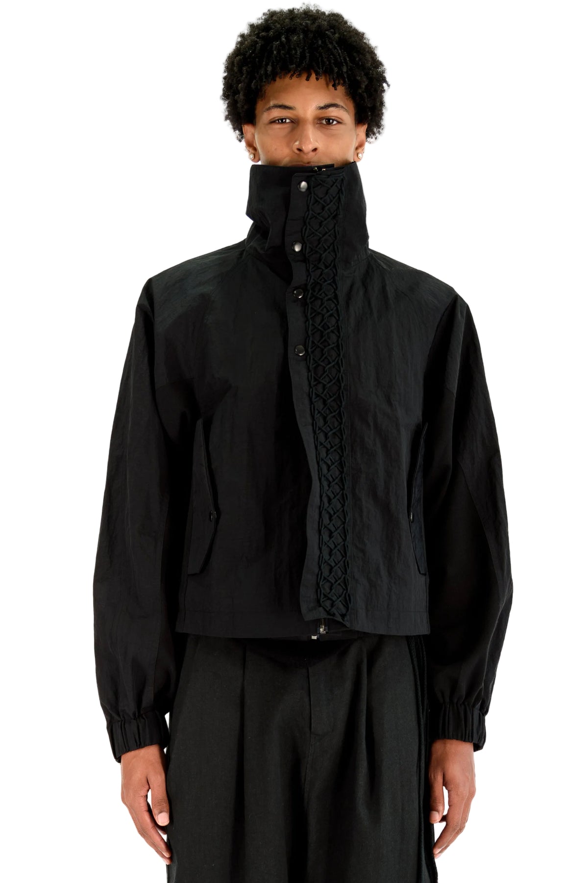 High Neck Double Taffeta Jacket