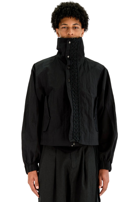 High Neck Double Taffeta Jacket