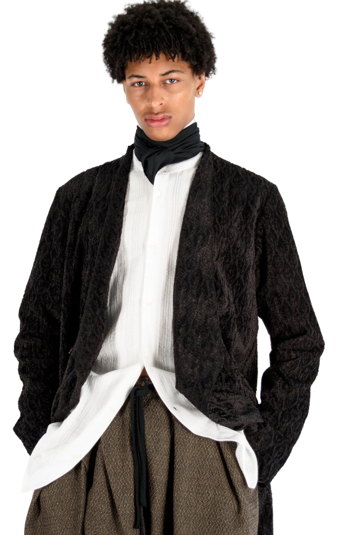 Jacquard Haori Cardigan