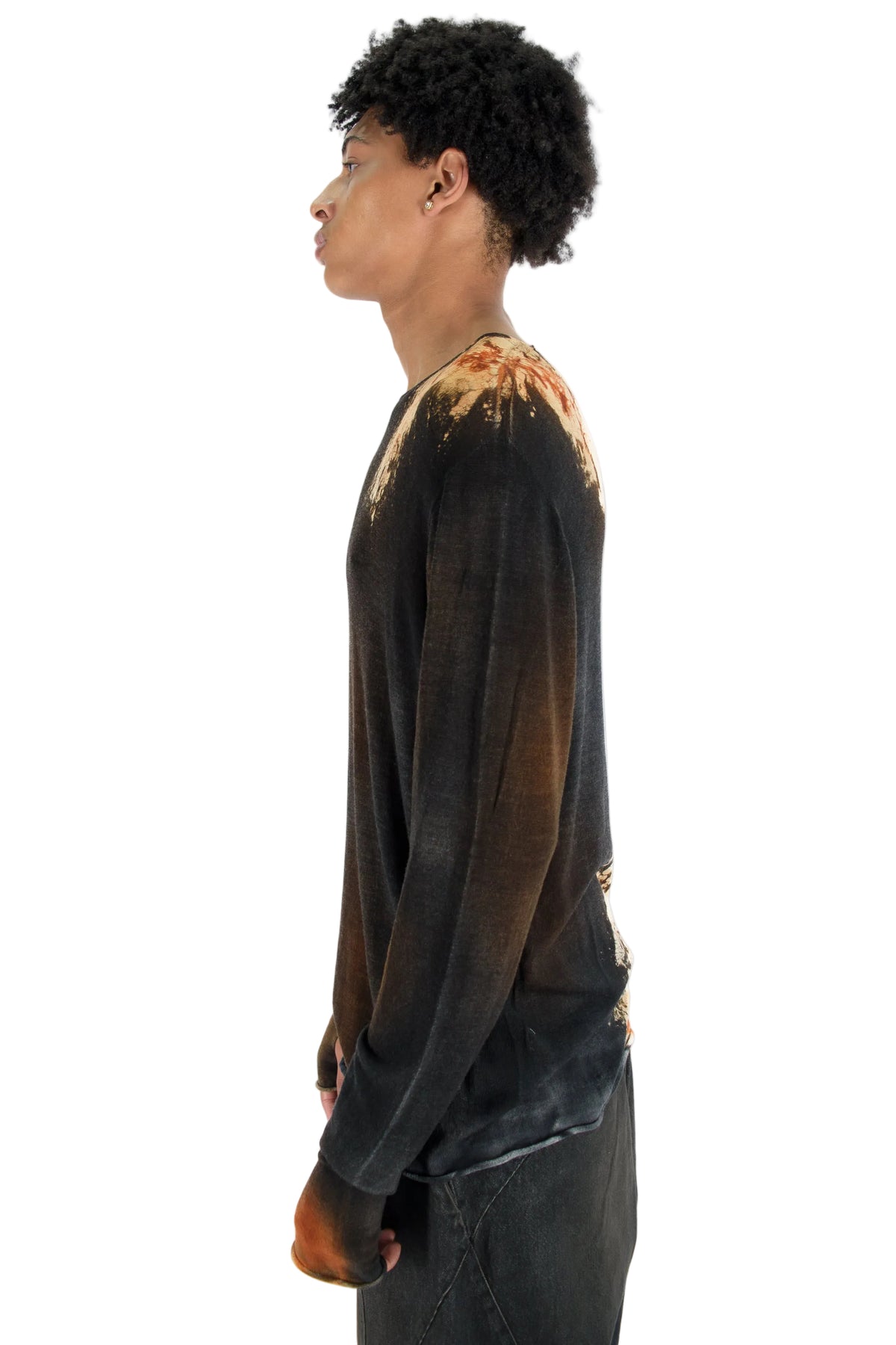 Hand-Dipped Wool Knit Sweater