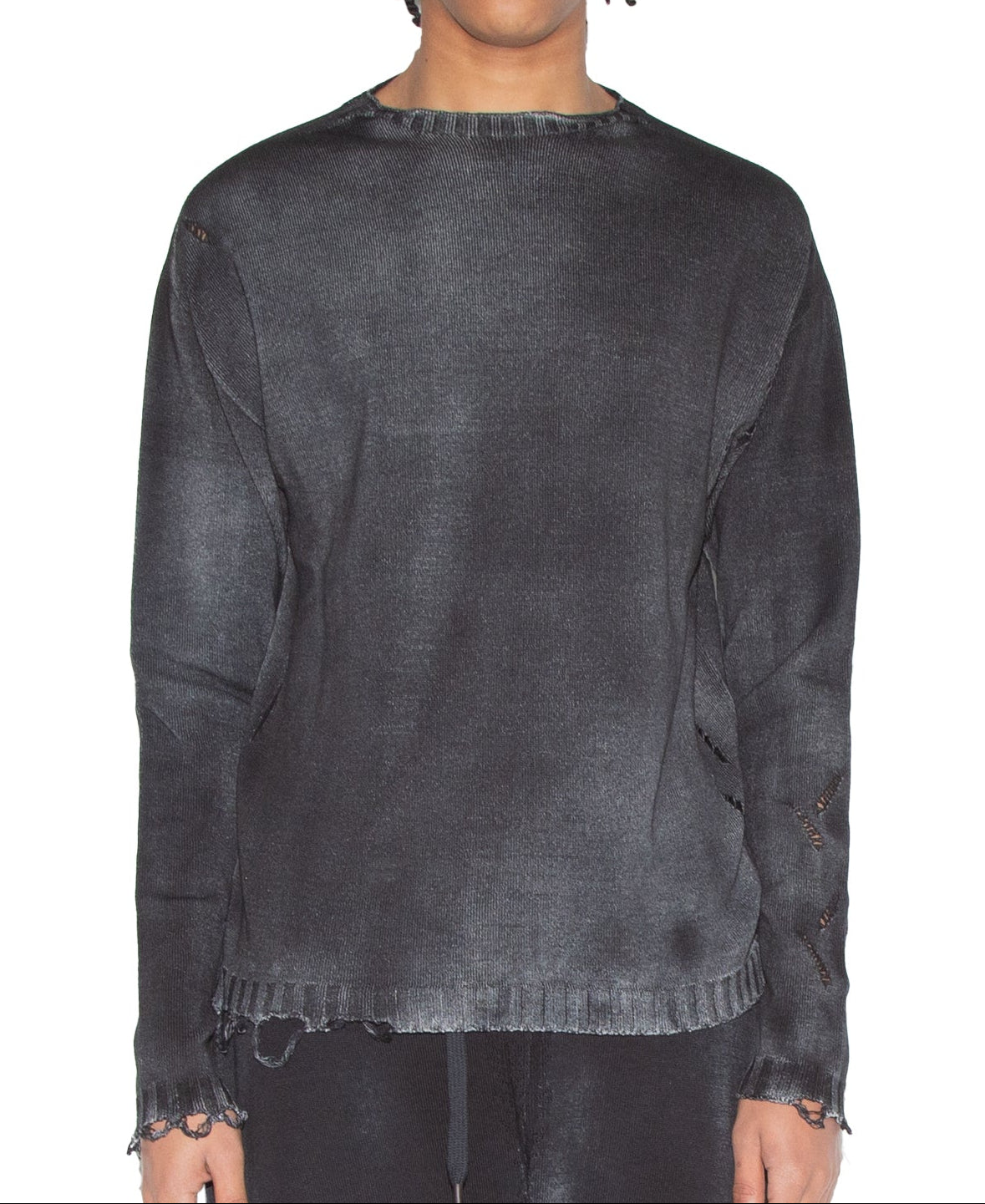 Oversized Distressed Knit Sweater
