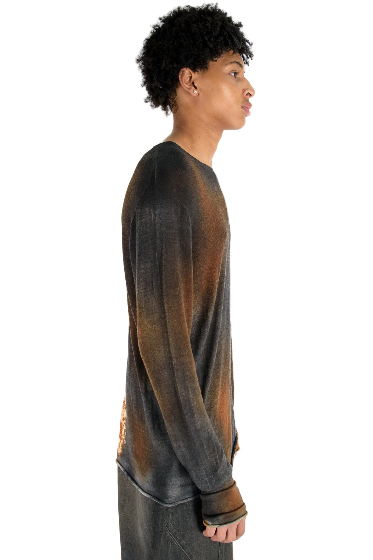 Hand-Dipped Wool Knit Sweater