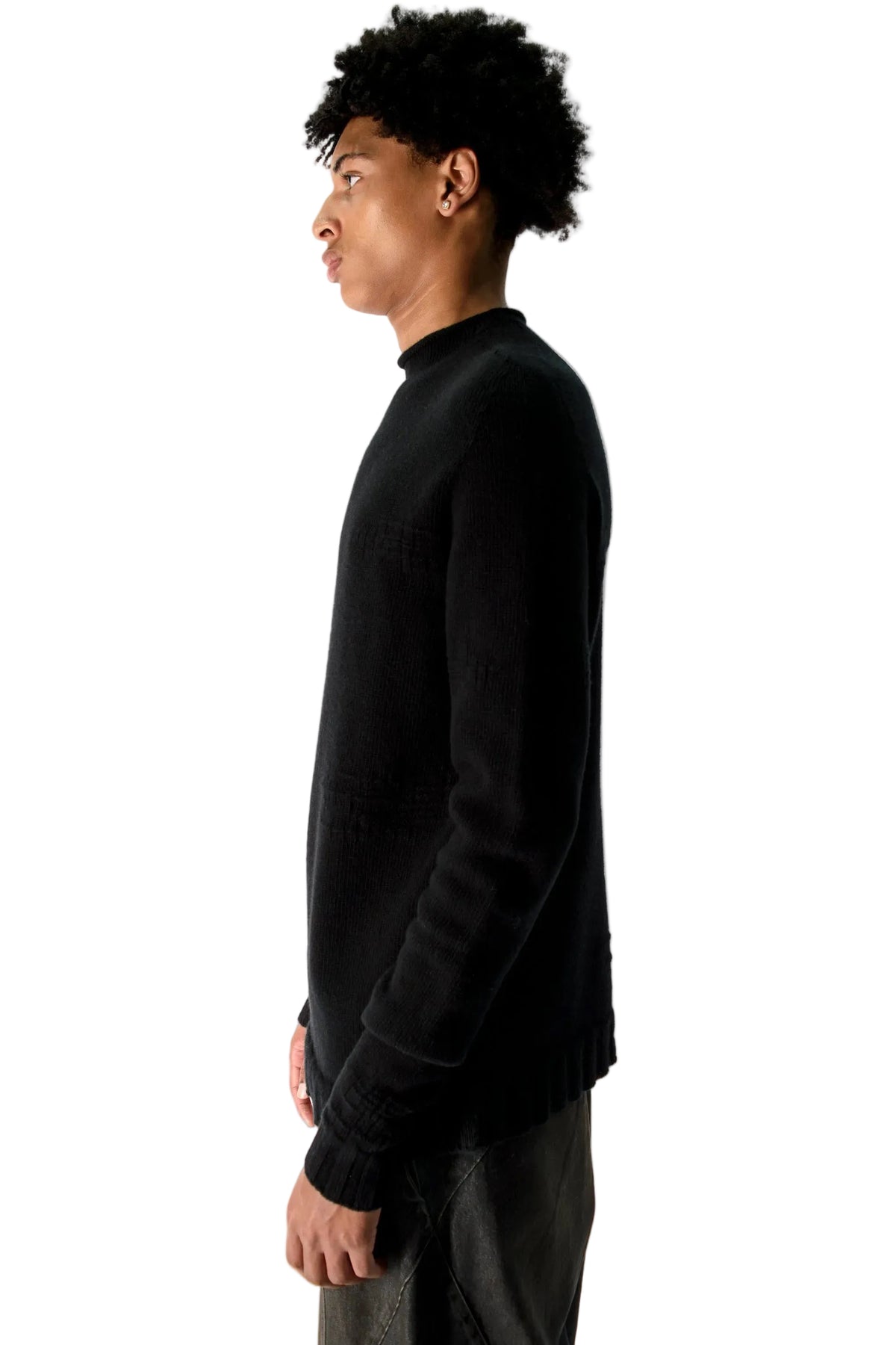Two-Tone Wool Knit Sweater