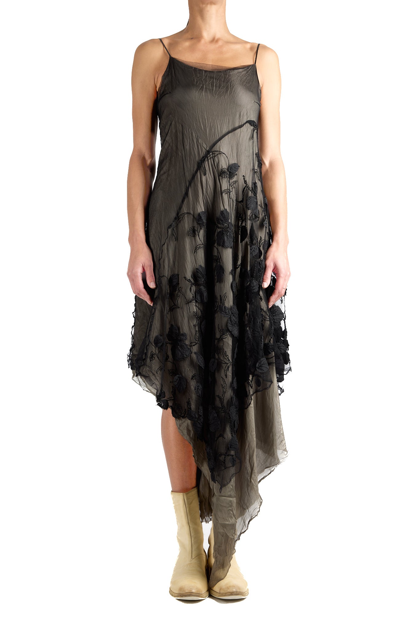 Tulle Panel Combi Dress