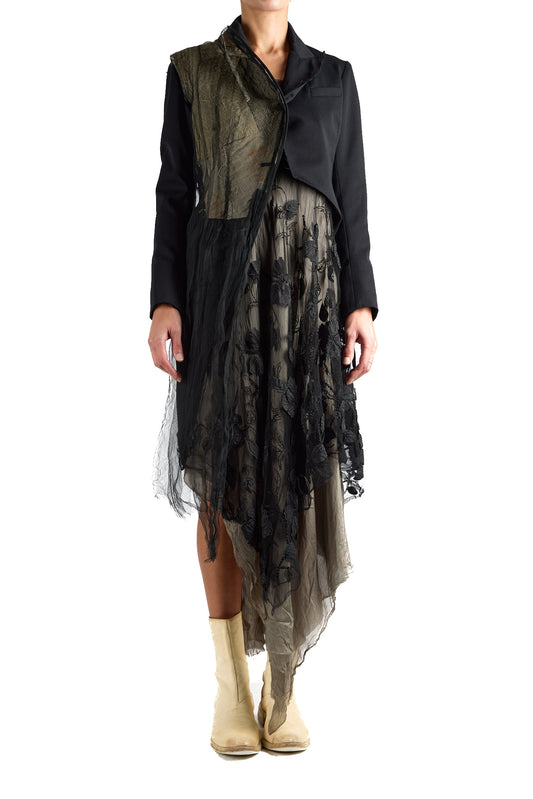 Veiled Canvas Frock Coat