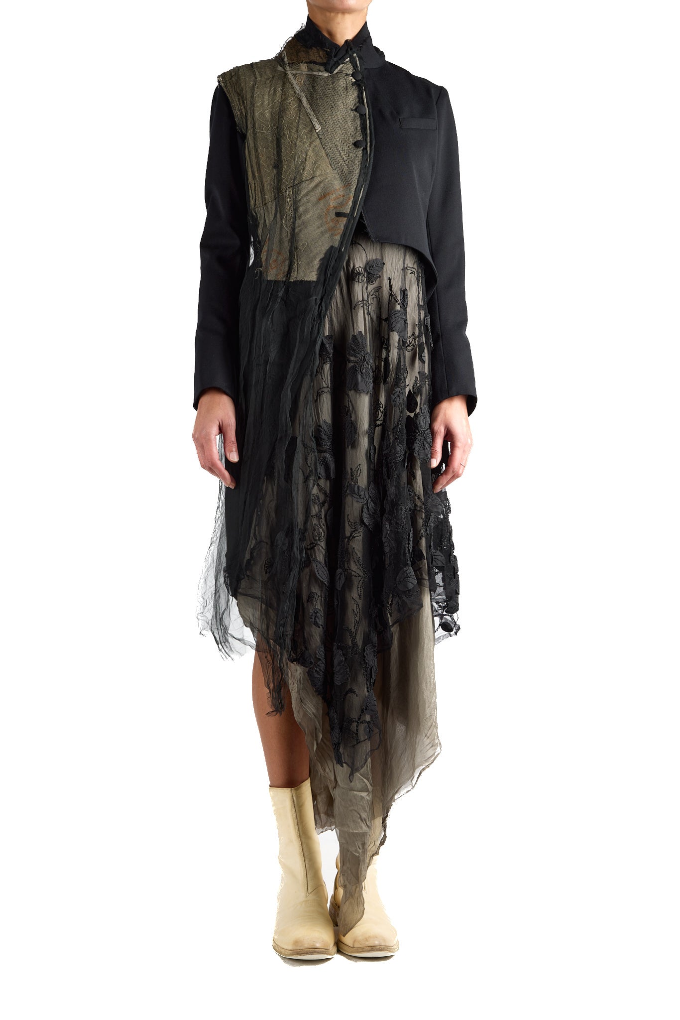 Veiled Canvas Frock Coat