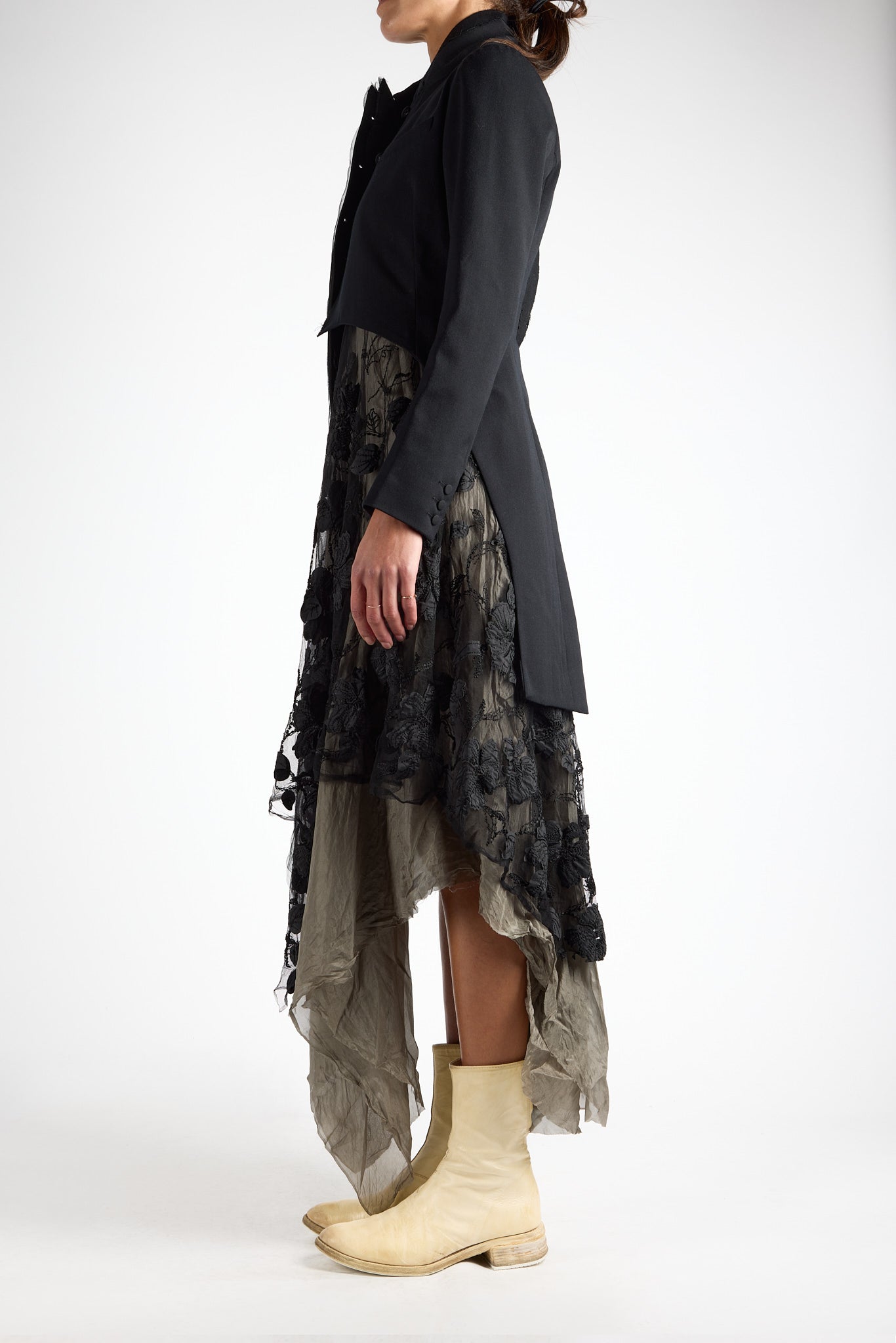 Veiled Canvas Frock Coat