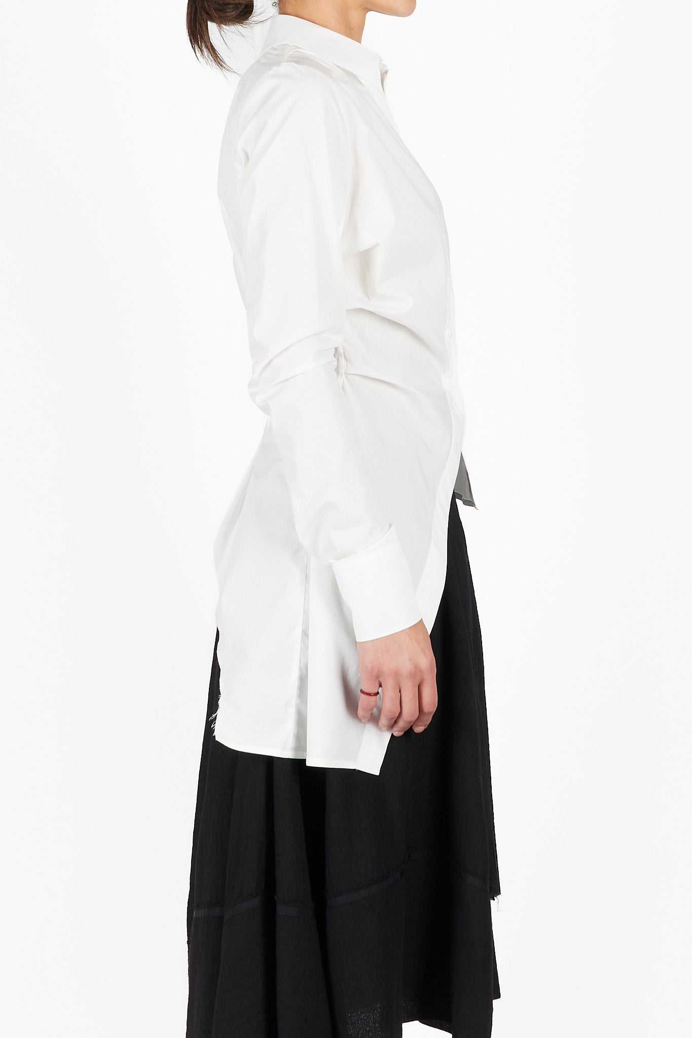 Side-Pleated Shirt Jacket