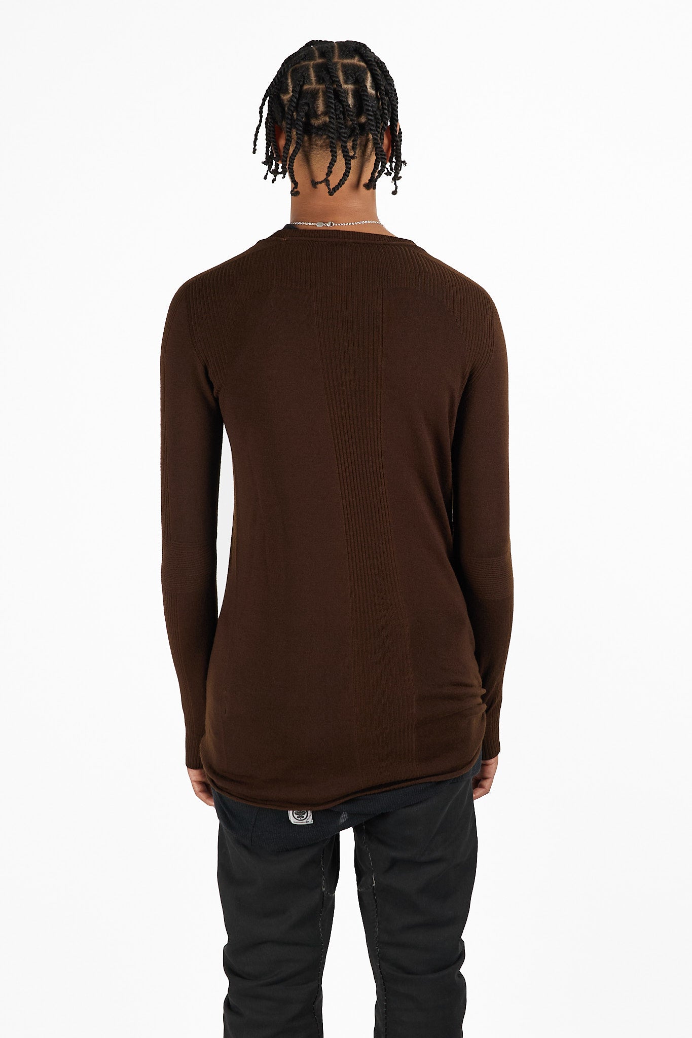 Ribbed Crew Neck Knit