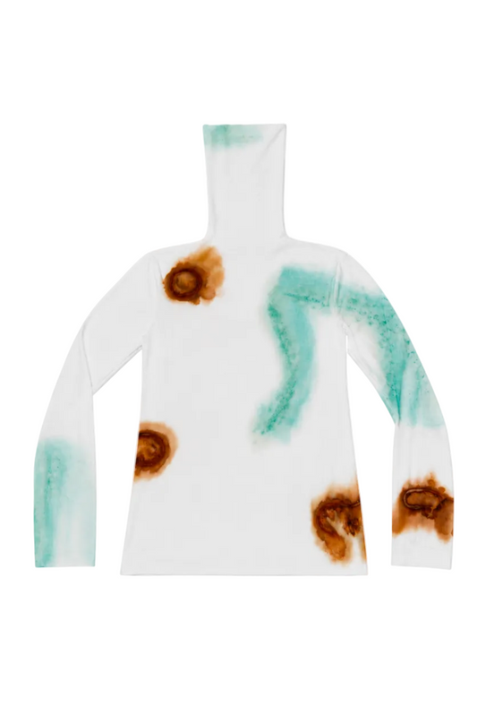 O.D. Reverse Stained L.Sleeve Tube Neck Slant Shirt