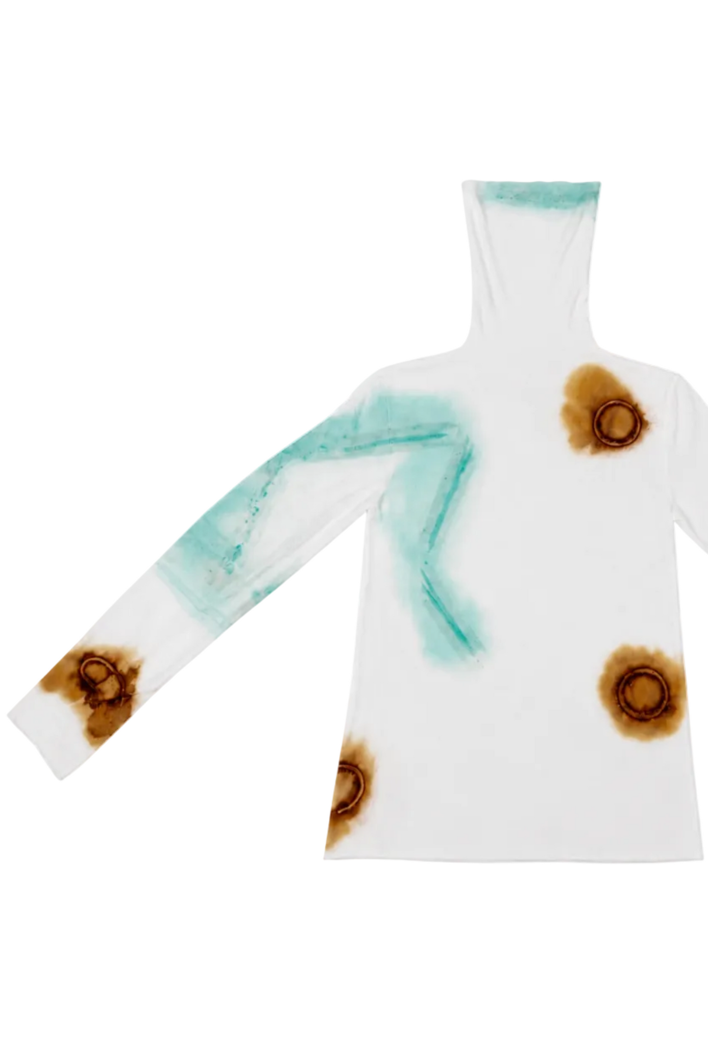 O.D. Reverse Stained L.Sleeve Tube Neck Slant Shirt
