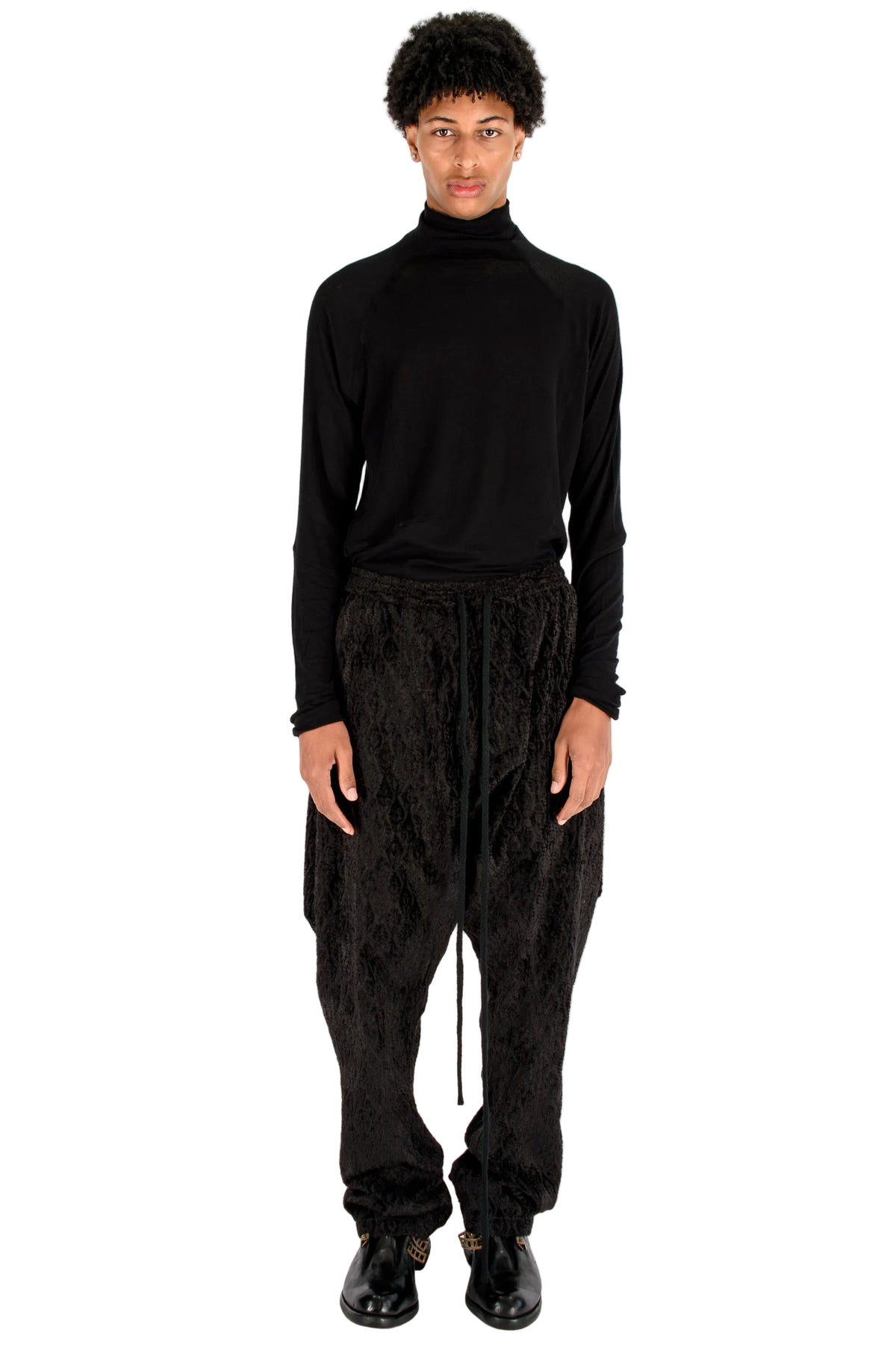 Jacquard Drape Trousers