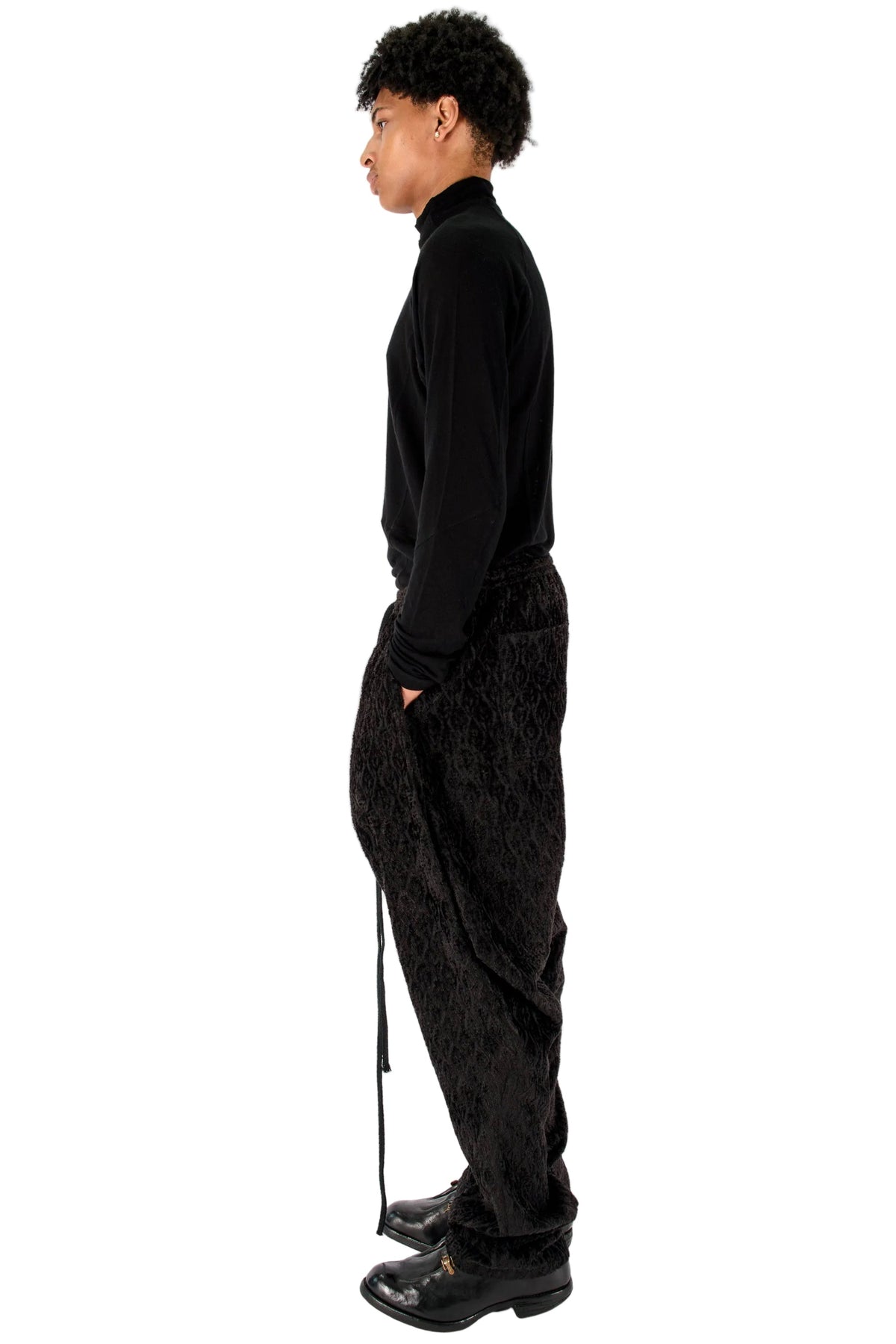 Jacquard Drape Trousers