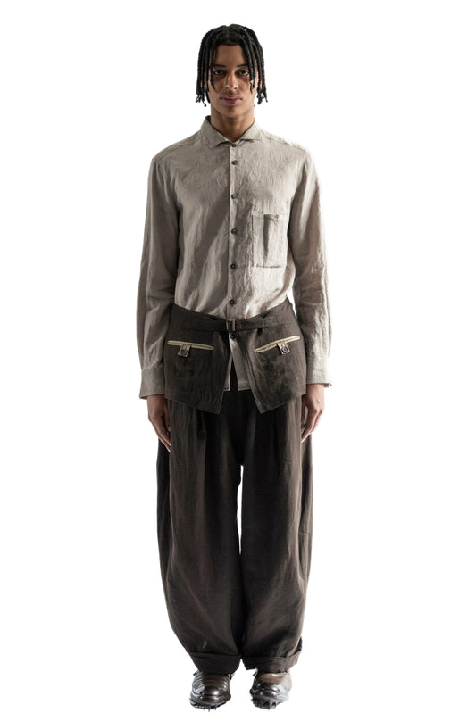Tiny Spread Collar Pocket Shirt