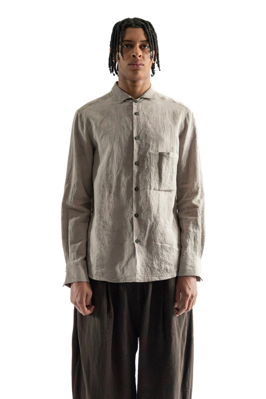 Tiny Spread Collar Pocket Shirt