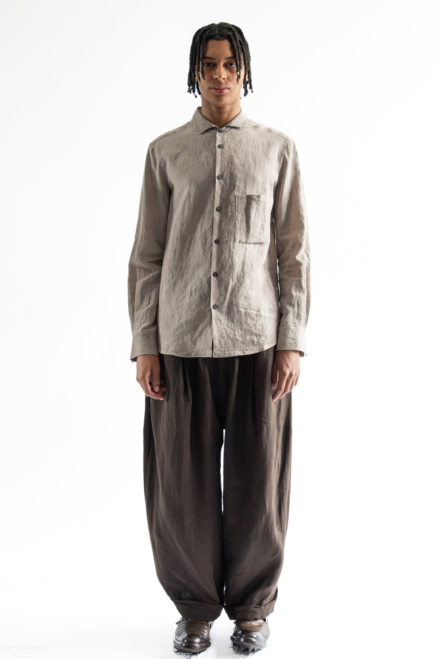 Rolled-Up Wide Leg Trousers