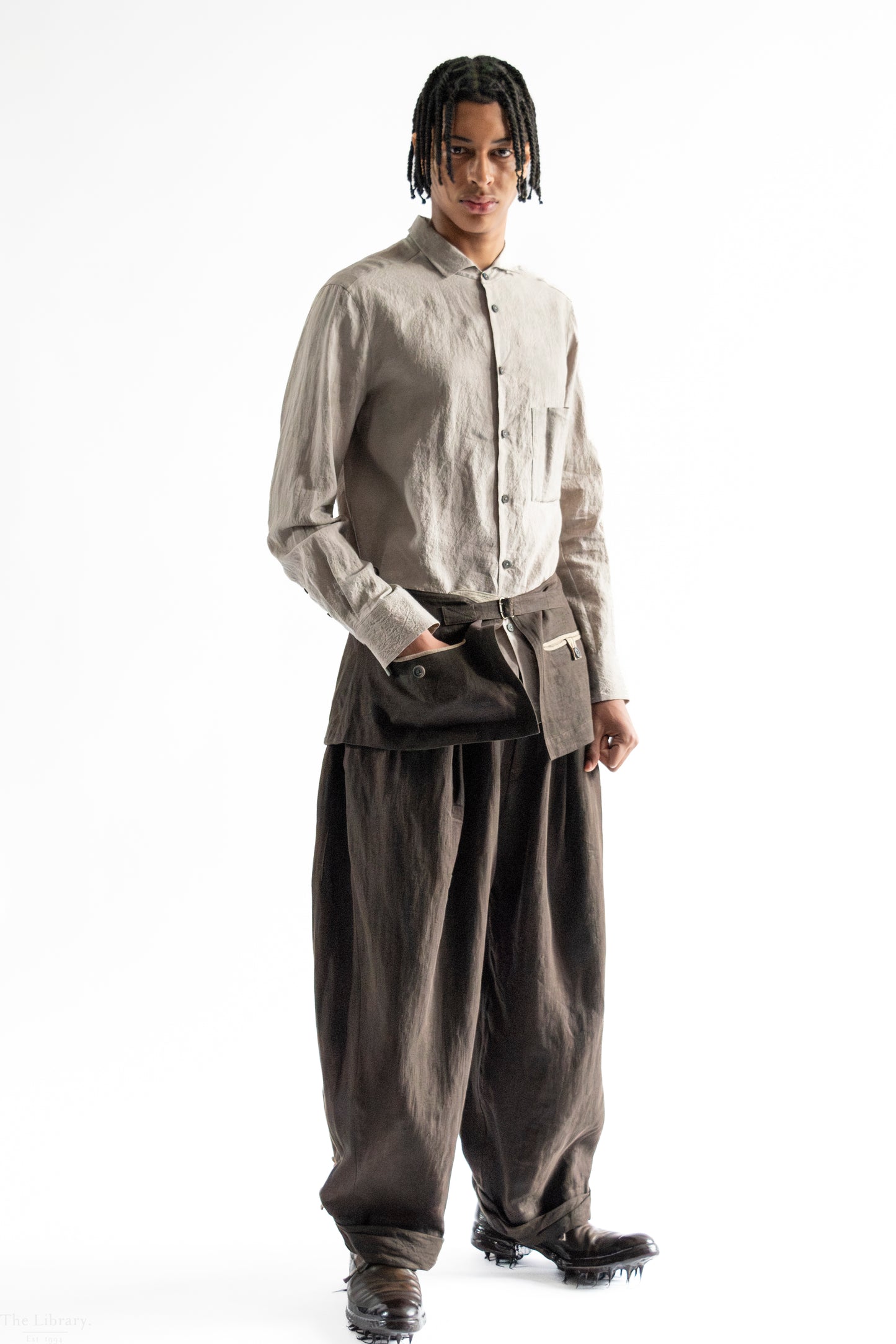 Rolled-Up Wide Leg Trousers