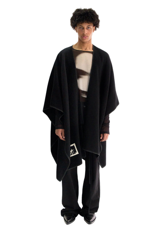 Ovart Rectangular Cape with Leather Patch