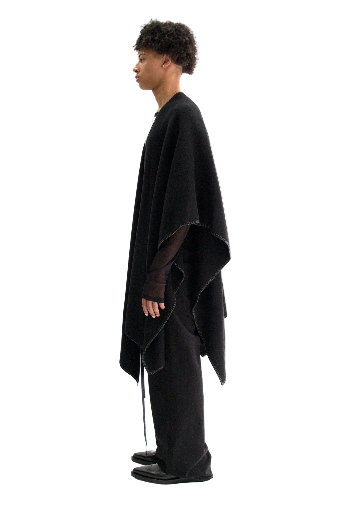 Ovart Rectangular Cape with Leather Patch