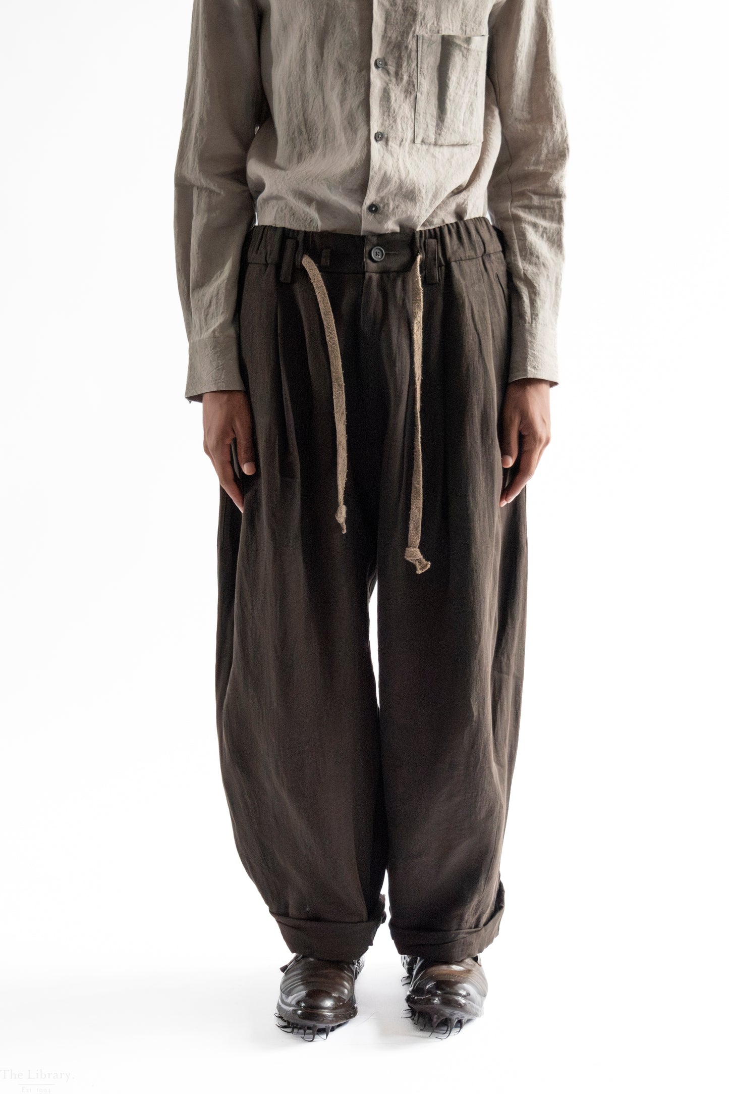 Rolled-Up Wide Leg Trousers