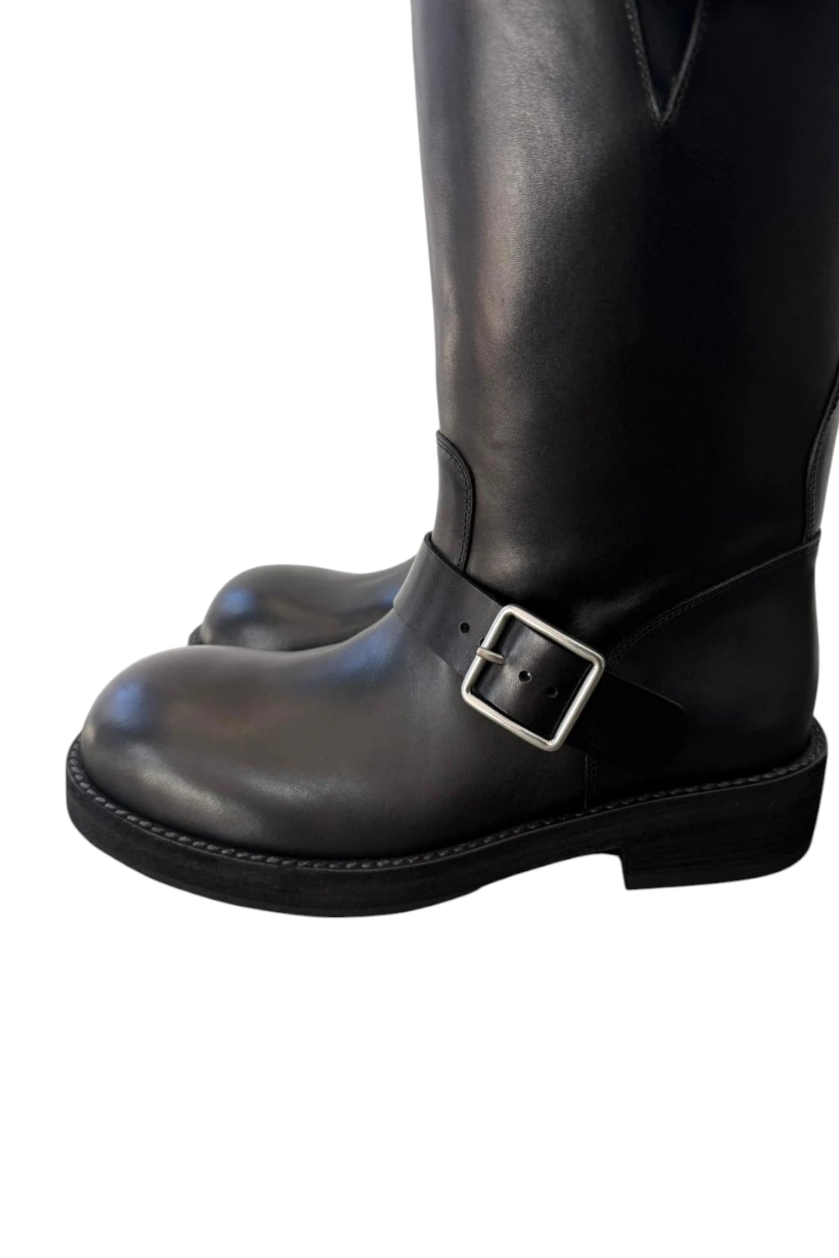 Sarith Engineer Biker Boots with Buckles