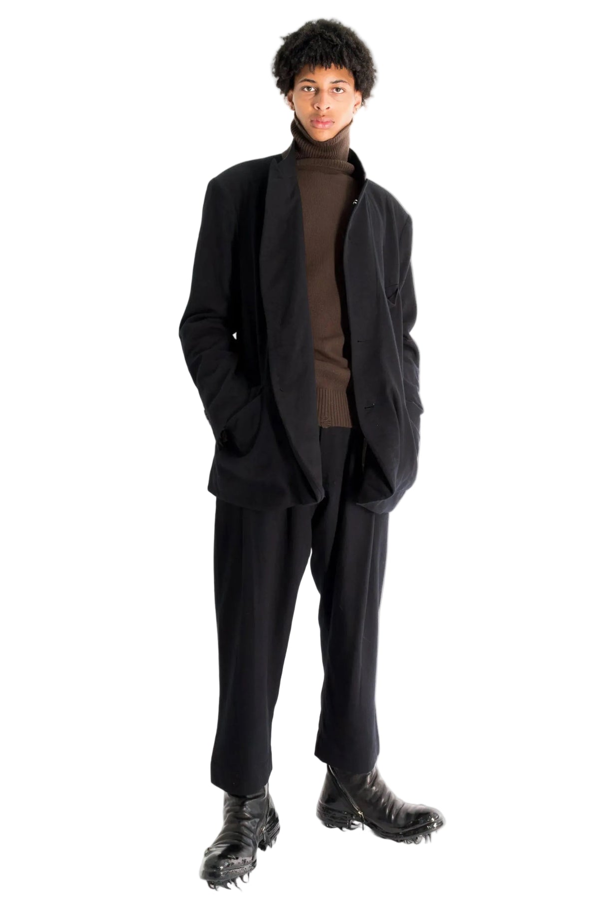 Drop-Crotch Tapered Trousers