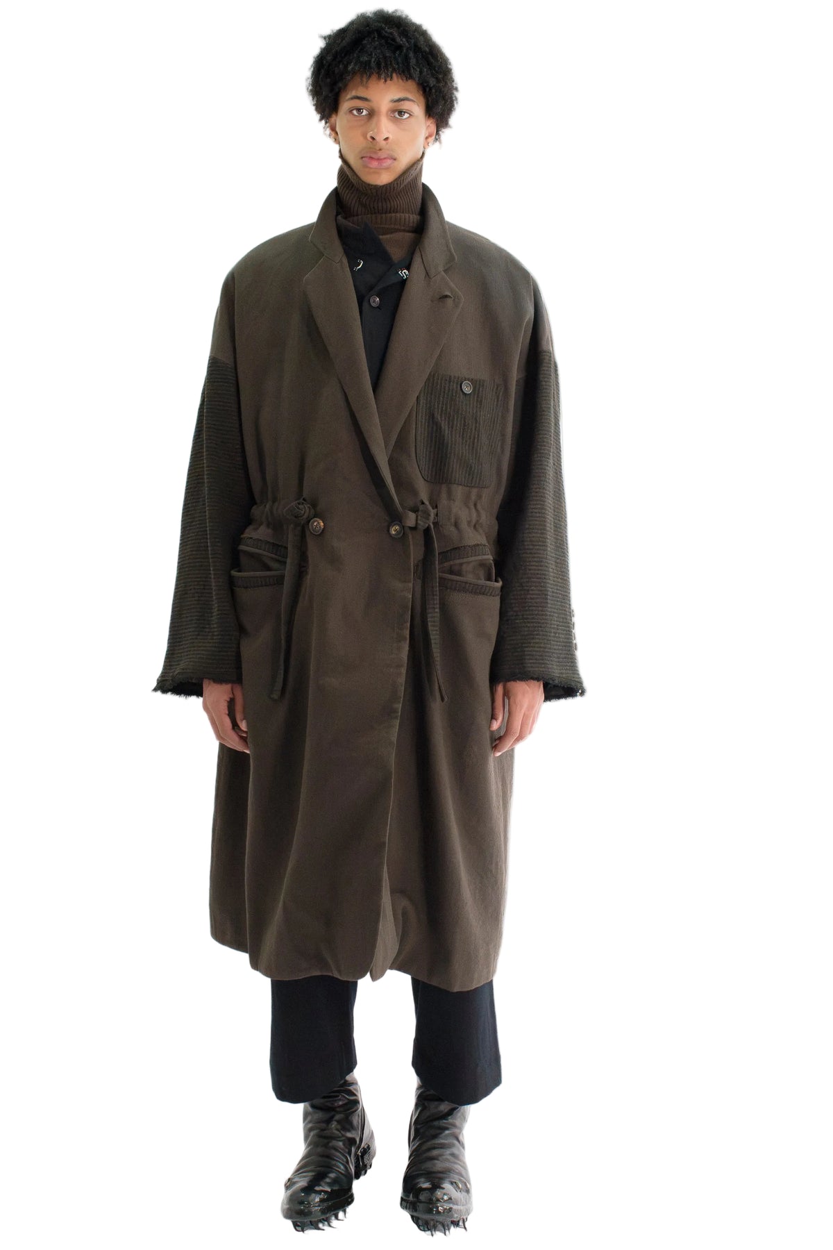 Stand Collar Long Coat