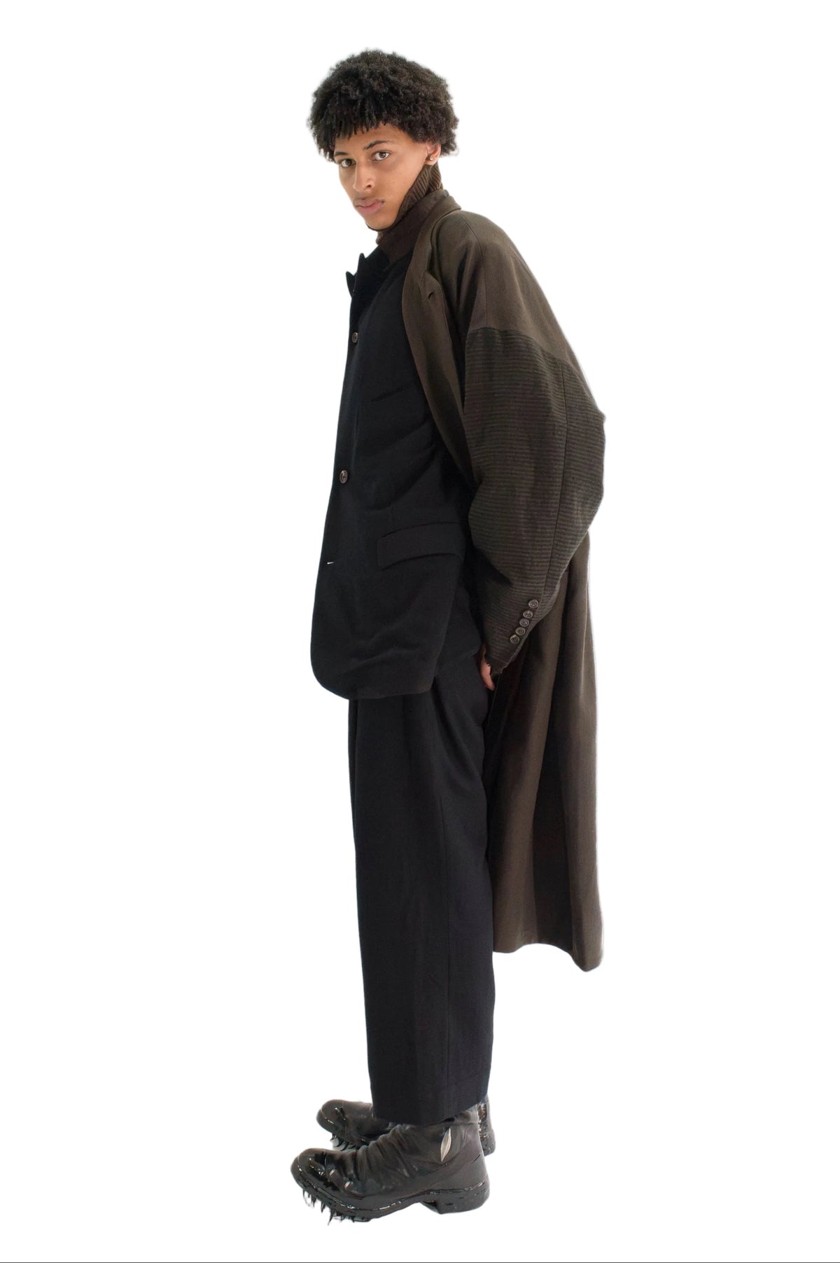 Stand Collar Long Coat
