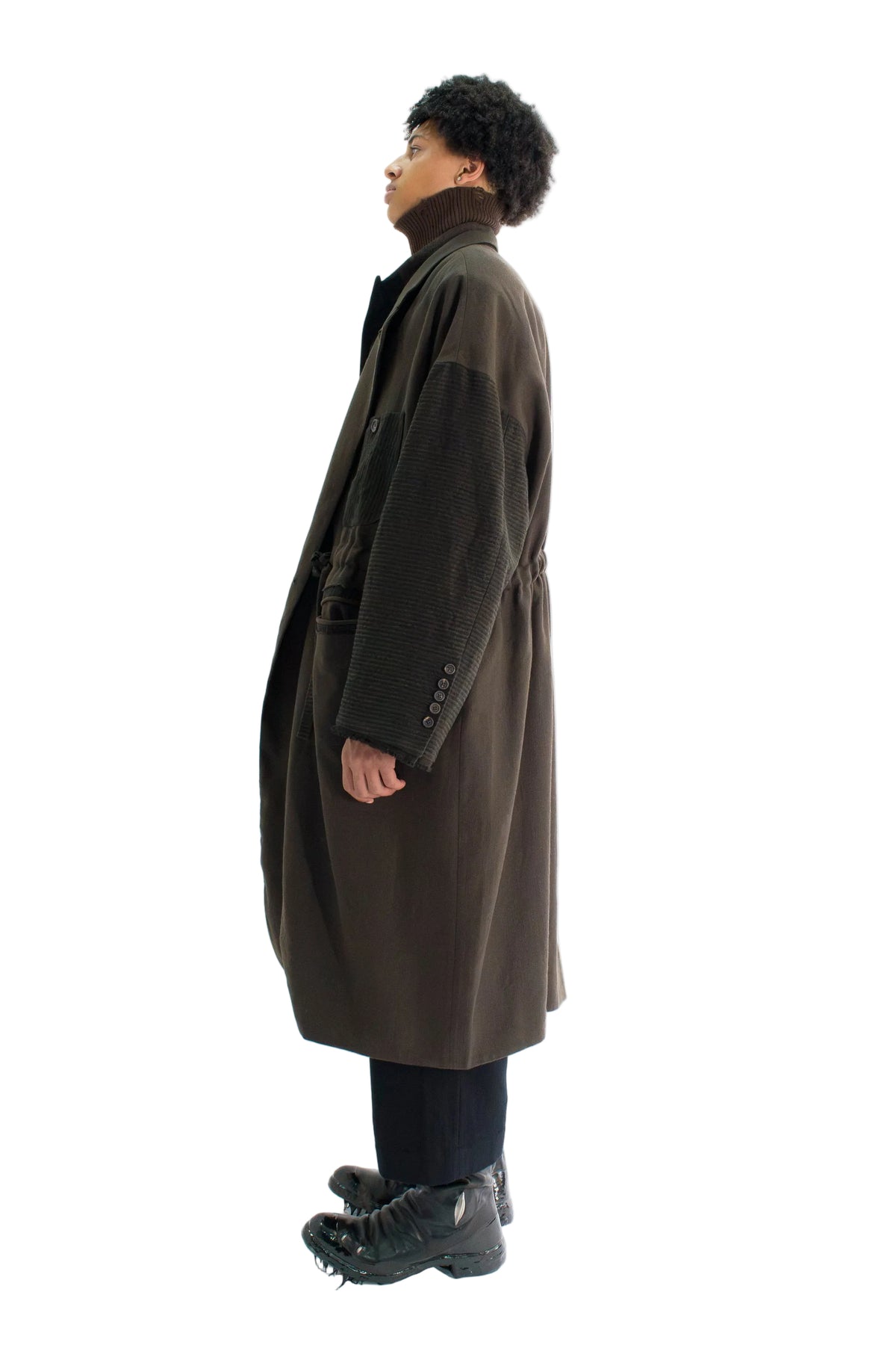 Stand Collar Long Coat