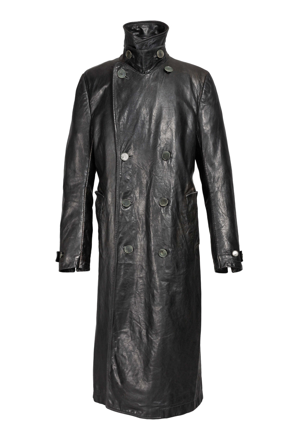 Lined Unlined Chain Seam Back Raglan Leather Trench