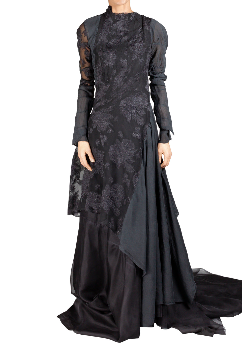 Embroidered Floor Length Dress