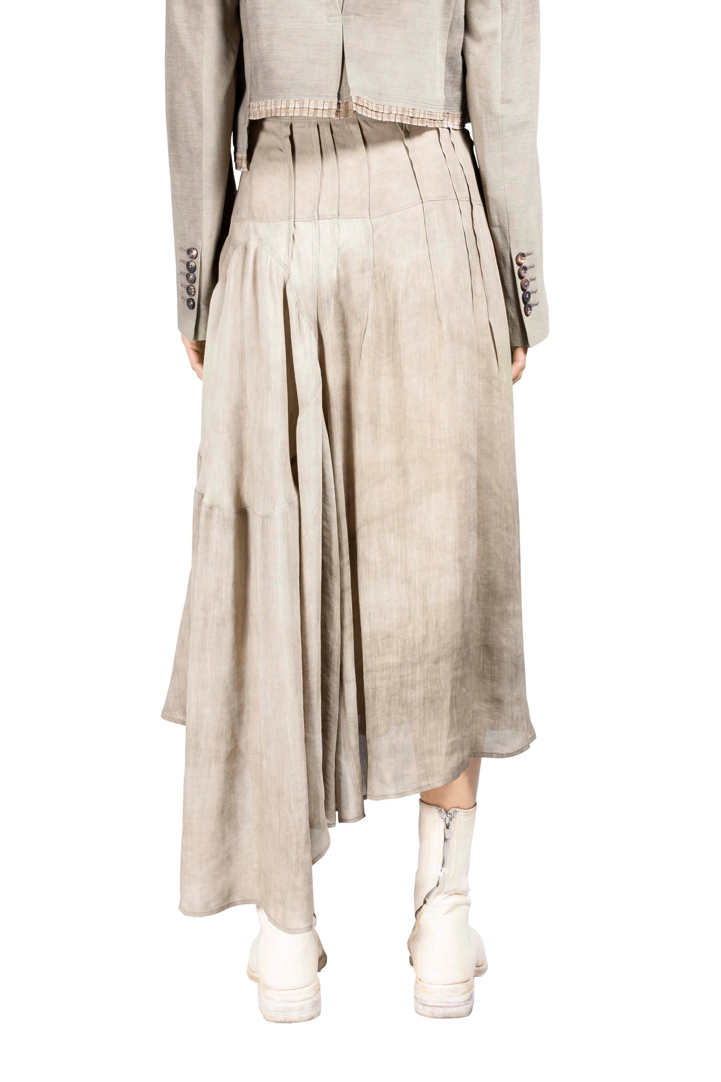 Asymmetric Hemline Long Skirt