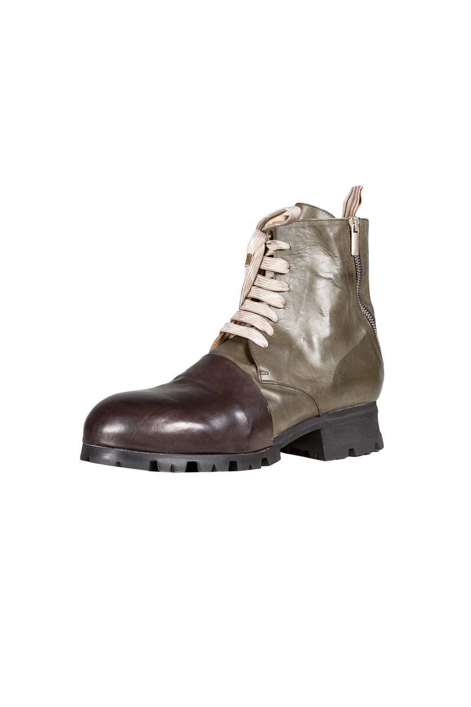 Toe Capped Military Side Zip Boot