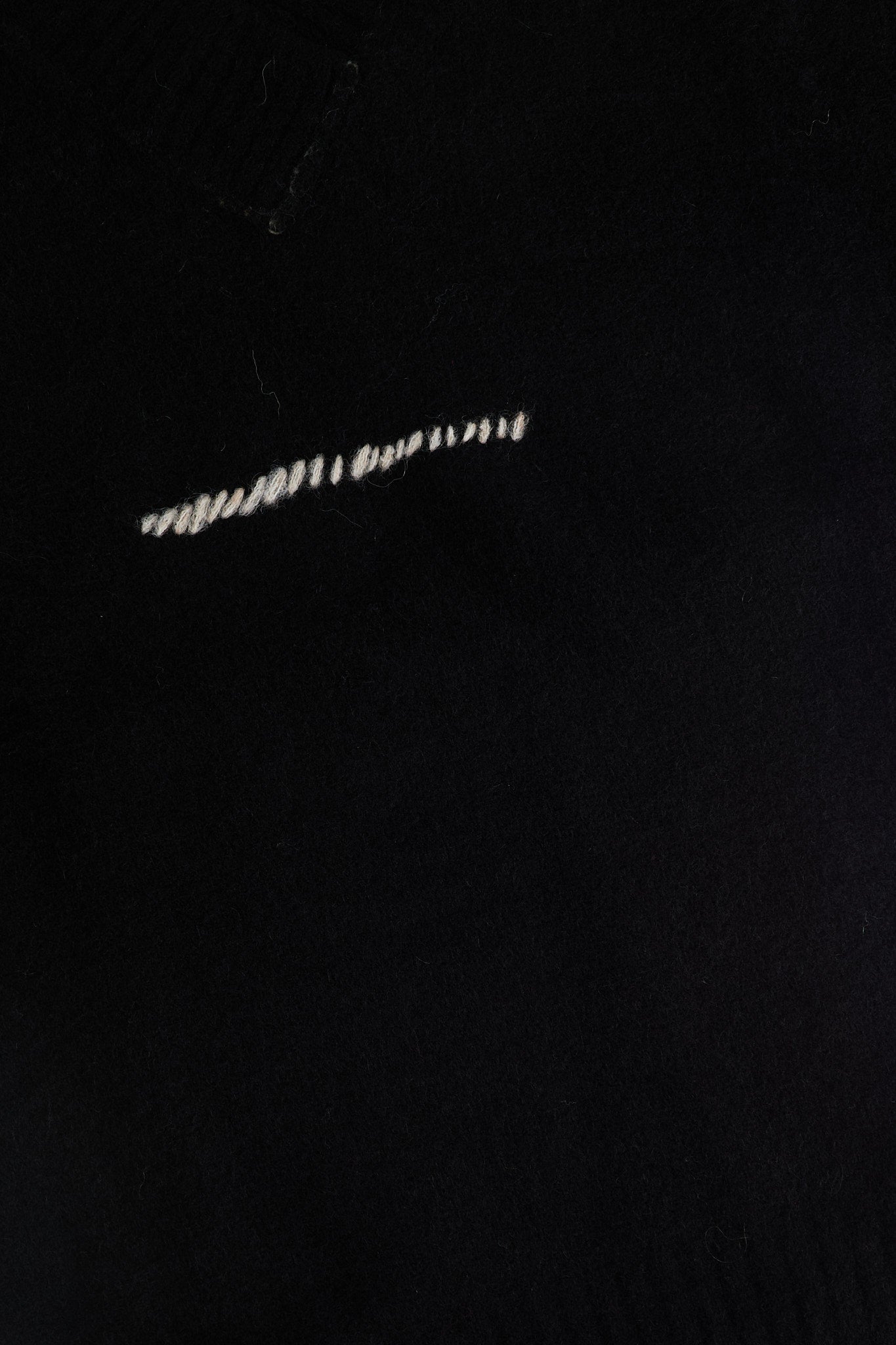 Yak V-Neck Sweater with Contrast Stitch