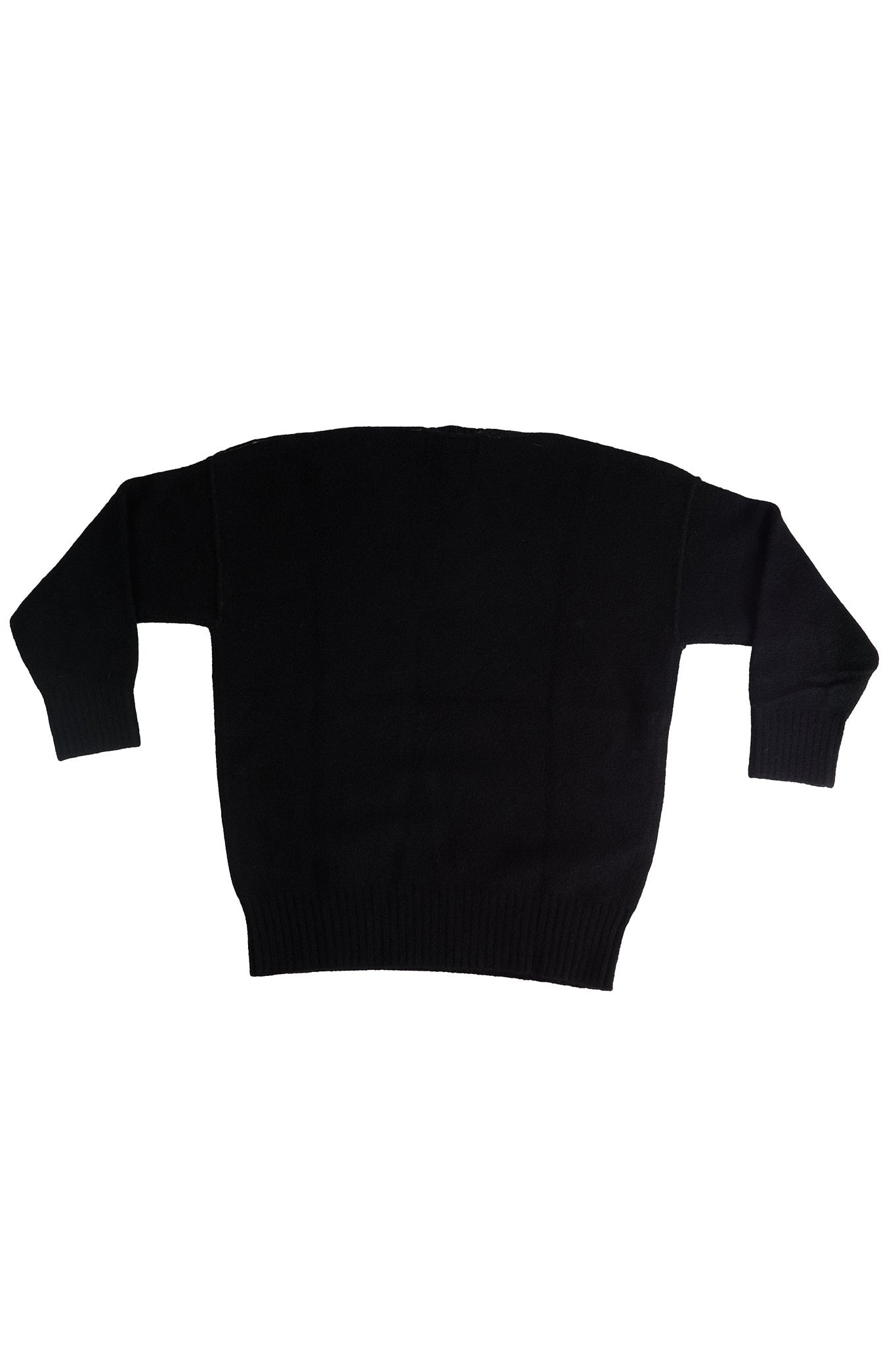 Yak V-Neck Sweater with Contrast Stitch