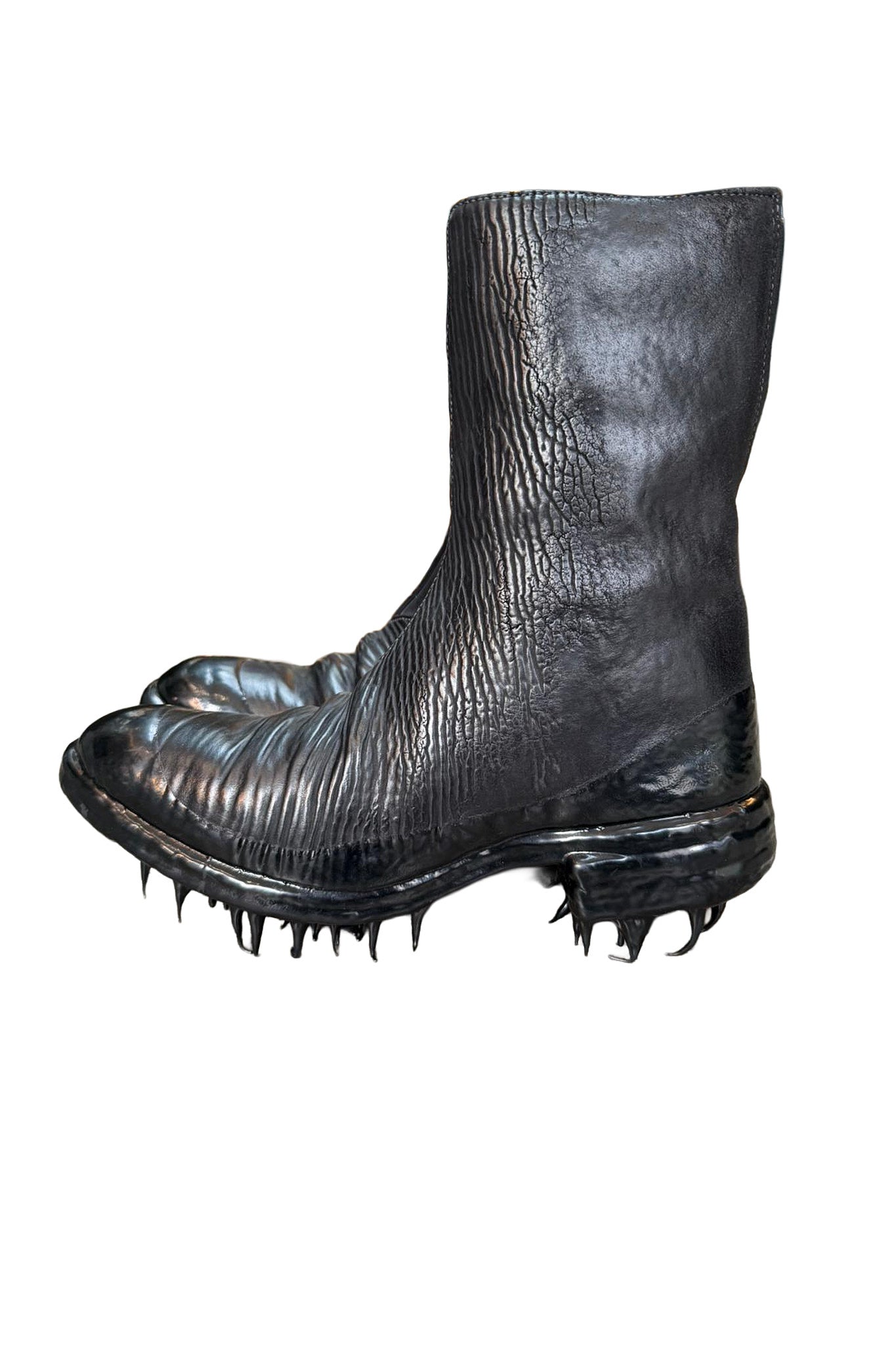 Object Dyed Lined Rubber Drip Diagonal Zip Goodyear Boot