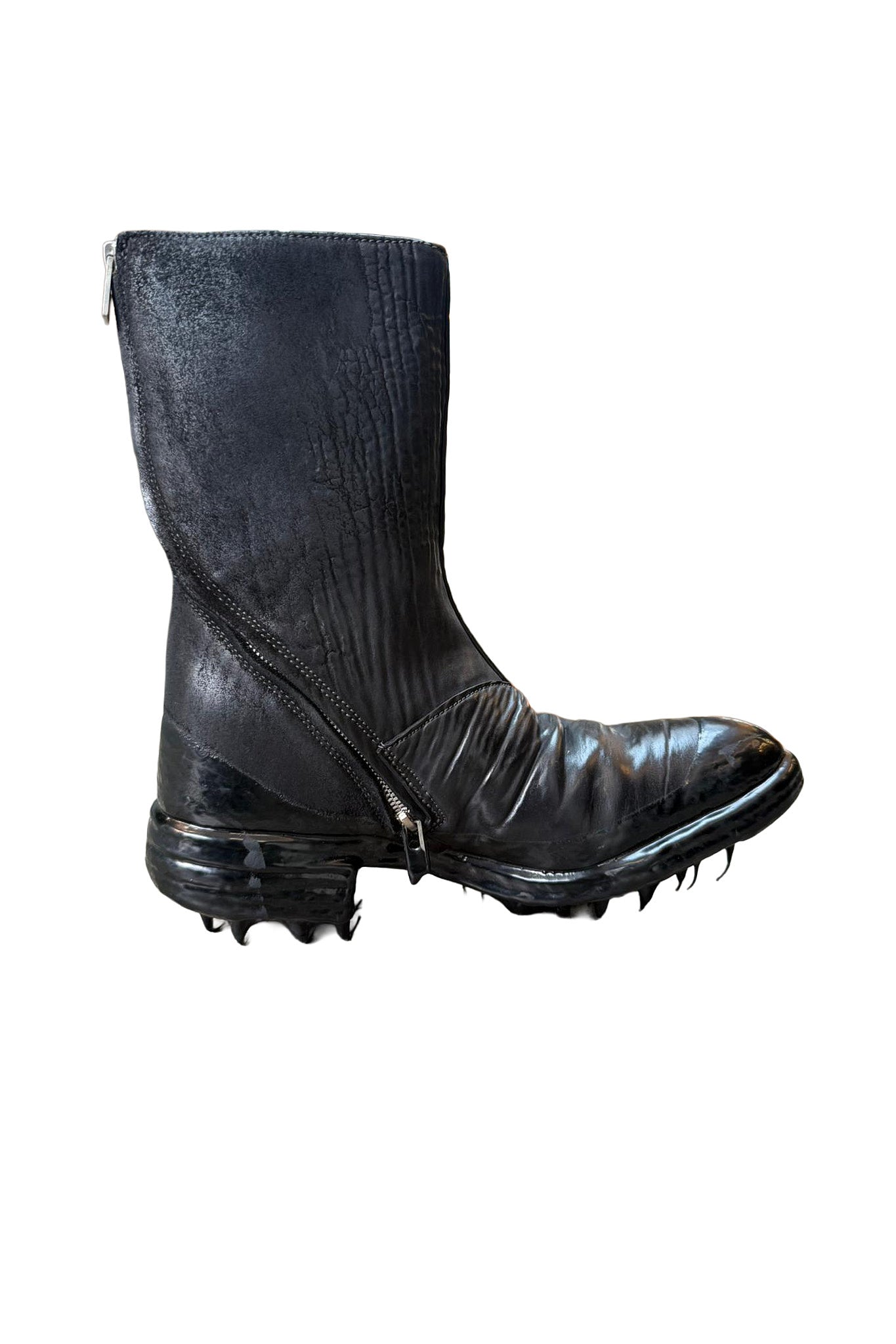 Object Dyed Lined Rubber Drip Diagonal Zip Goodyear Boot