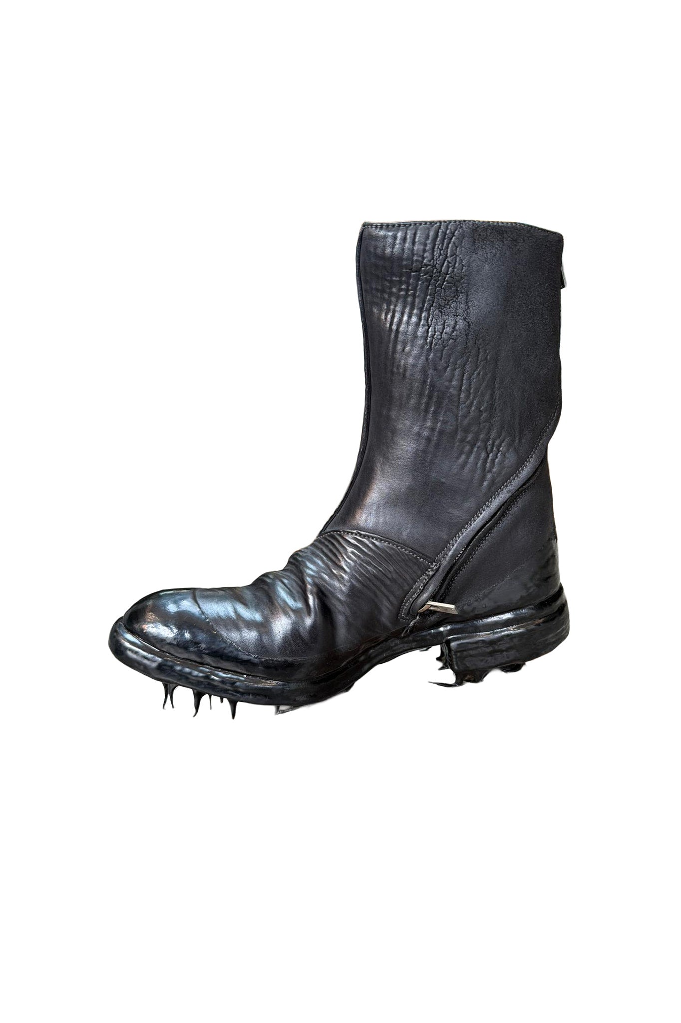 Object Dyed Lined Rubber Drip Diagonal Zip Goodyear Boot