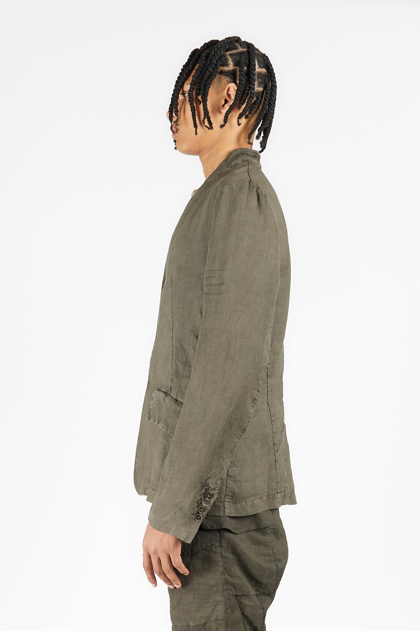 Collarless Jacket