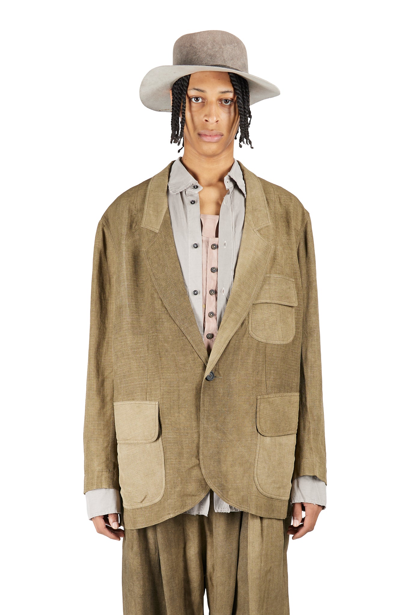 1 Button Long Jacket
