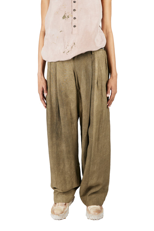 Drop Crotch Wide Leg Trousers